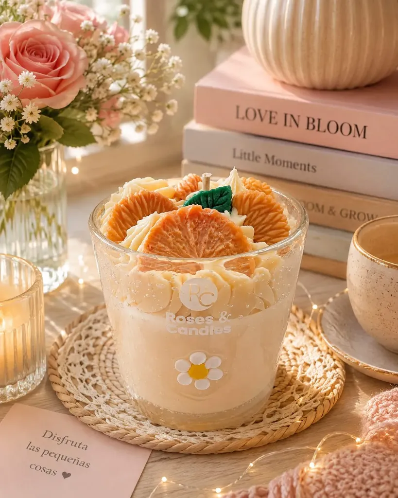 Vela de Toronja en Forma de Postre (Grande) - Roses & Candles