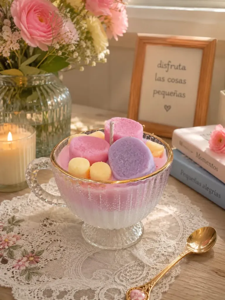 Vela Marshmallow - Roses & Candles