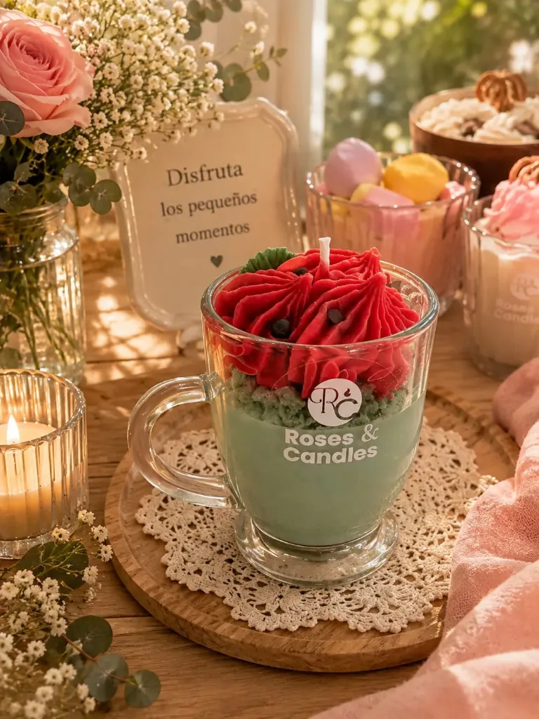 Vela Sandia Dulce - Roses & Candles