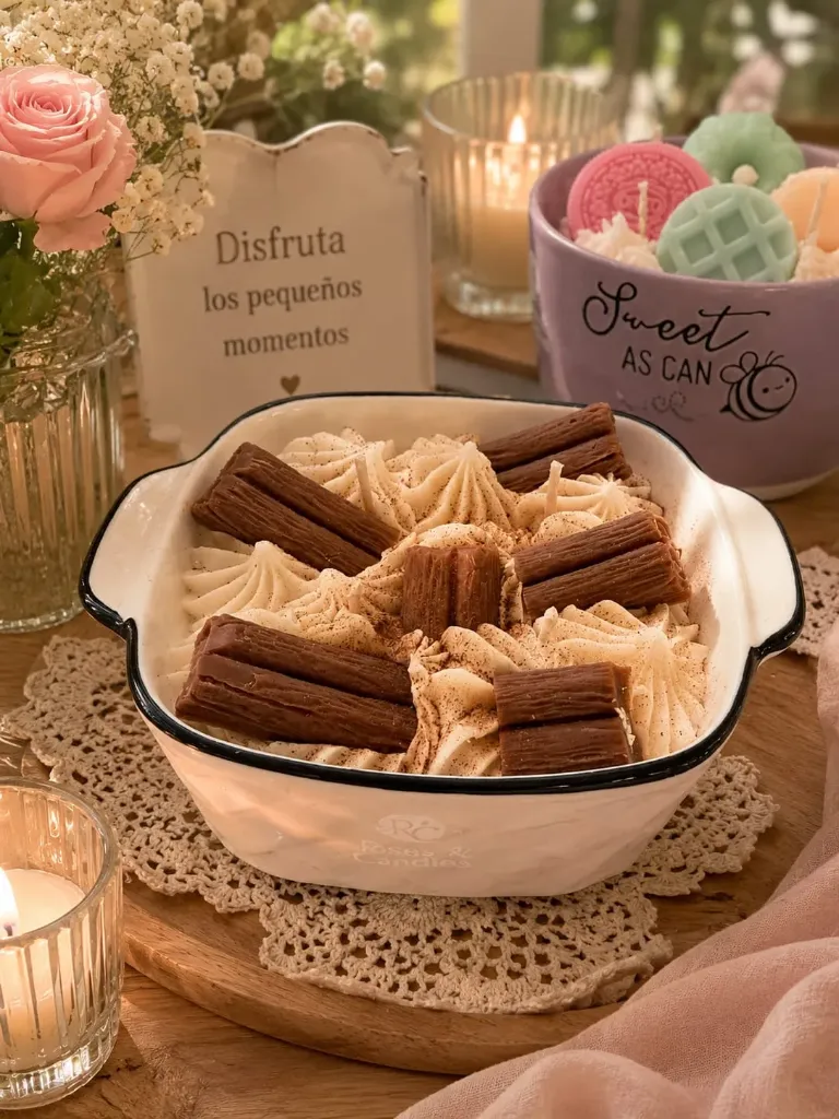 Vela de Canela con Crema de Vainilla - Roses & Candles