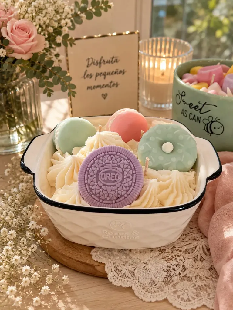 Vela de Galletas de Almendra - Roses & Candles