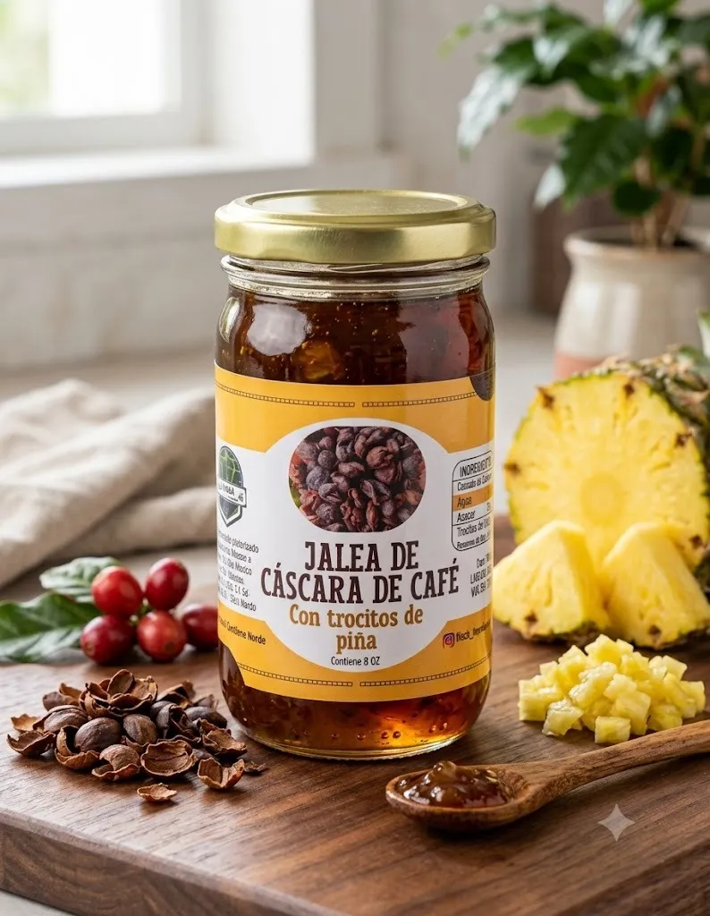 Jalea de Cáscara de Café con Trocitos de Piña - Finca Planeta Verde